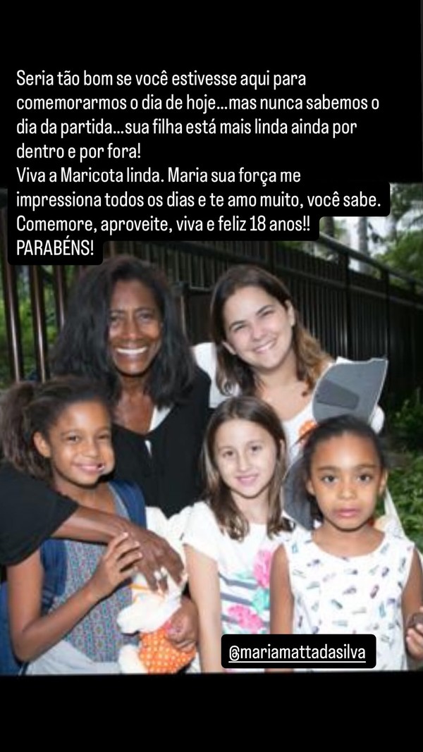 Primogênita de Glória Maria, Maria Matta comemora 18 anos e recebe o ...