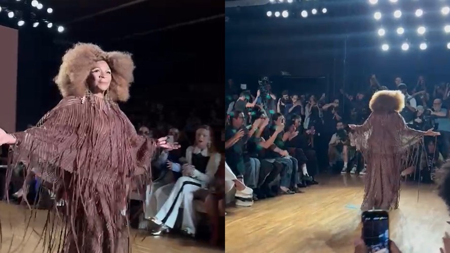Zezé Motta é ovacionada em estreia em desfile no São Paulo Fashion Week