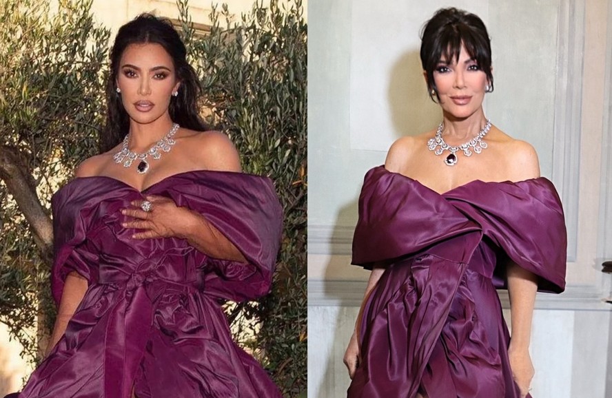 Kris Jenner repete look de Kim Kardashian e fãs brincam: 'Ela vestiu ...