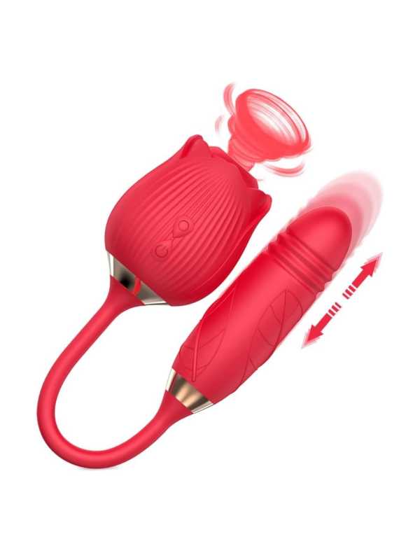 Vibrador e sugador Kiboule vermelho