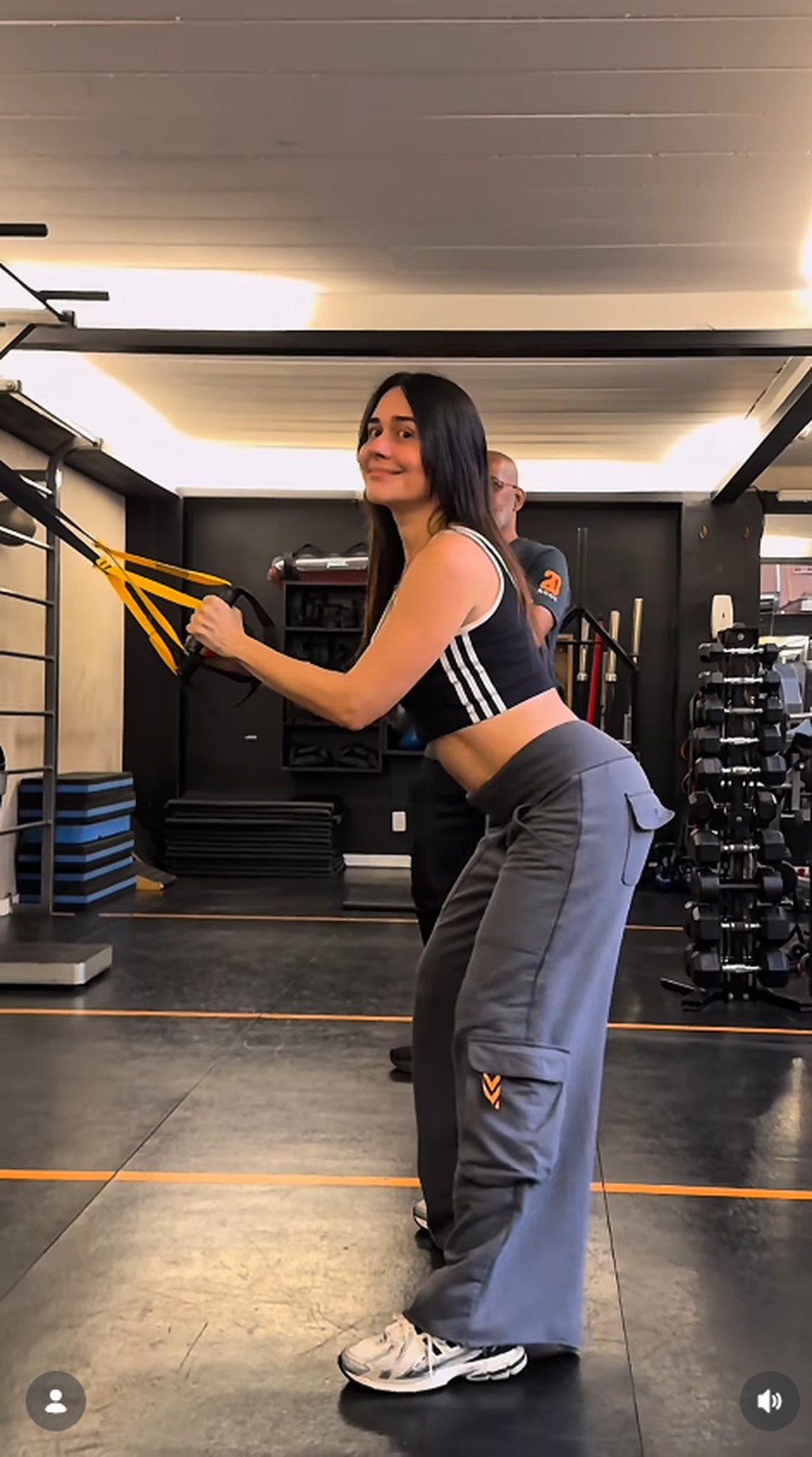 Alessandra Negrini mostrou seu treino na academia — Foto: Reprodução/ Instagram