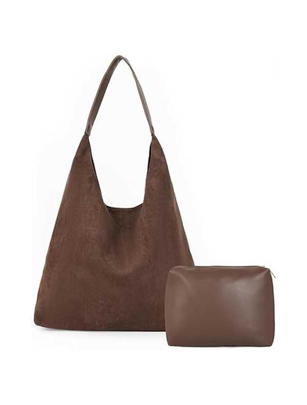 Bolsa Hobo Camurça Marrom