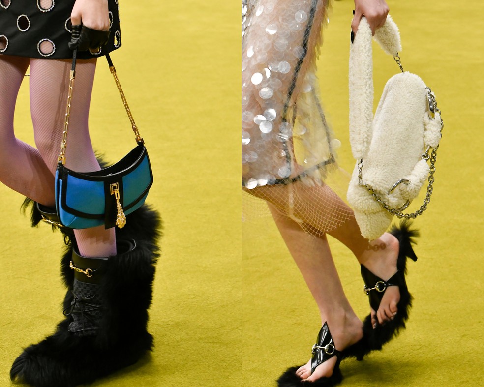 Os sapatos mais inusitados das semanas de moda - Gucci — Foto: Getty