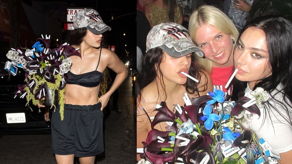 Buquê de cigarro? Rosalía leva presente inusitado para Charli XCX em  aniversário; festa também teve Billie Eilish e Lorde