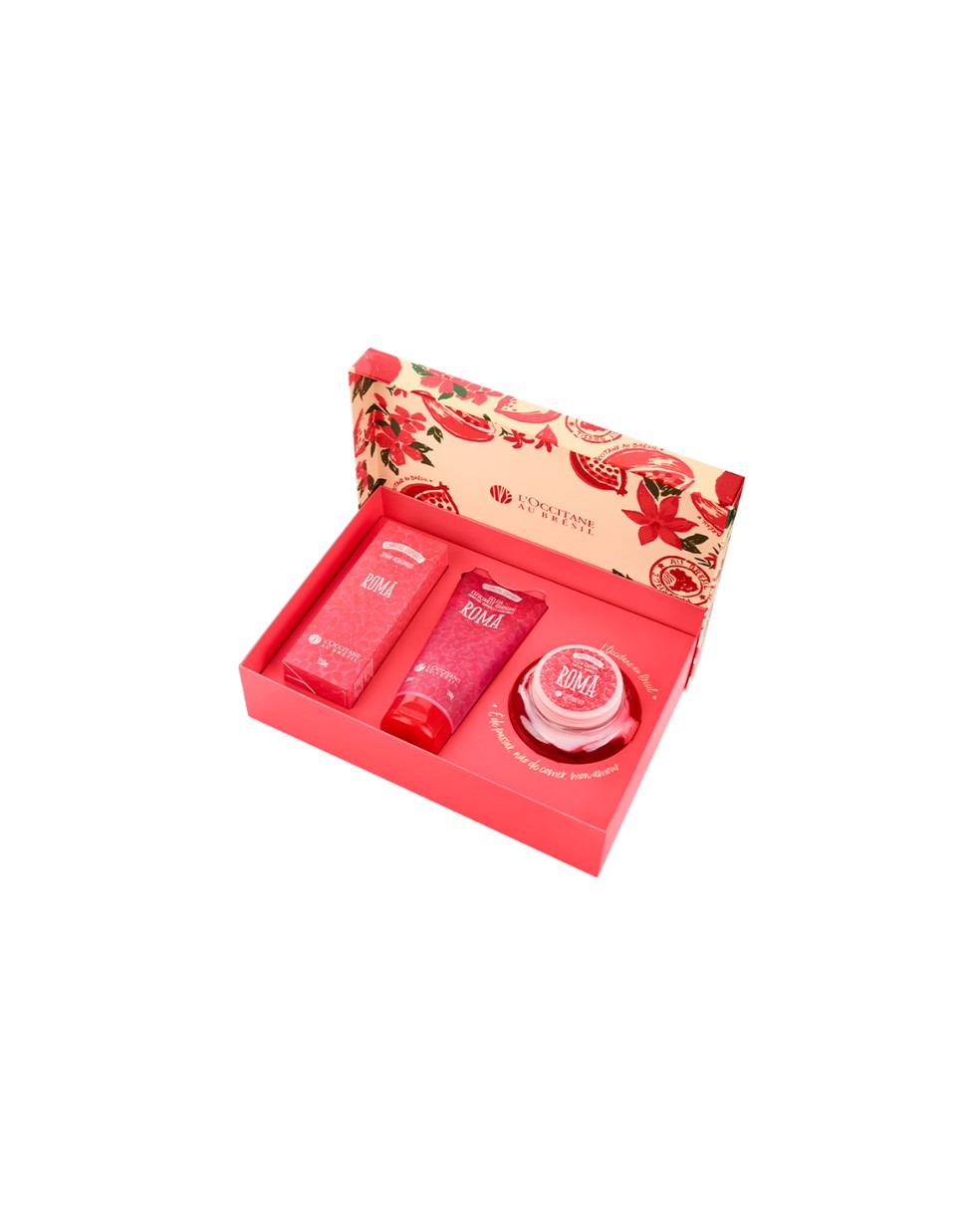 Kit Romã Texturas Irresistíveis, L’Occitane Au Brésil, R$ 289,90 — Foto: Divulgação