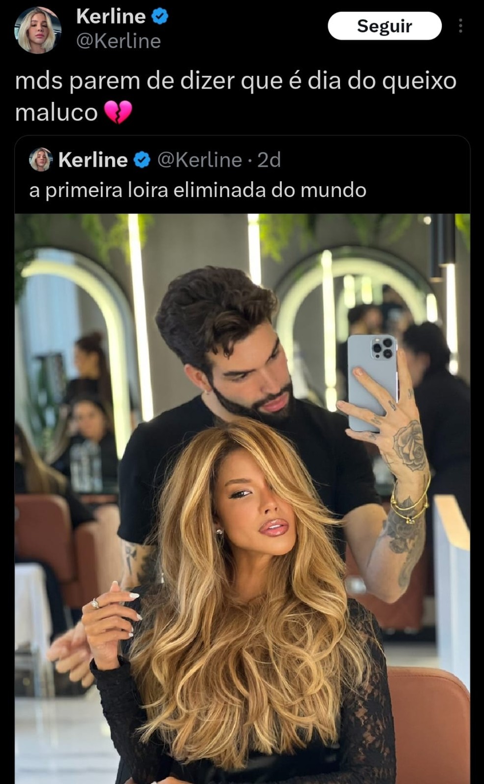 Ex-BBB Kerline faz apelo após críticas à aparência: 'Parem'