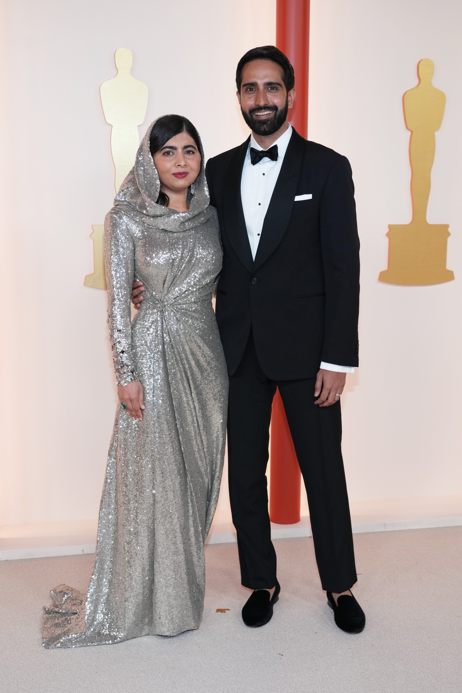 Malala Yousafzai e o marido,  Asser Malik  — Foto: Getty Images