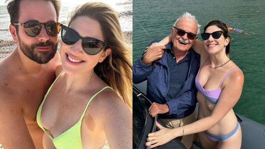 Dani Calabresa abre álbum de fotos curtindo praia na Itália com o marido, Richard Neuman