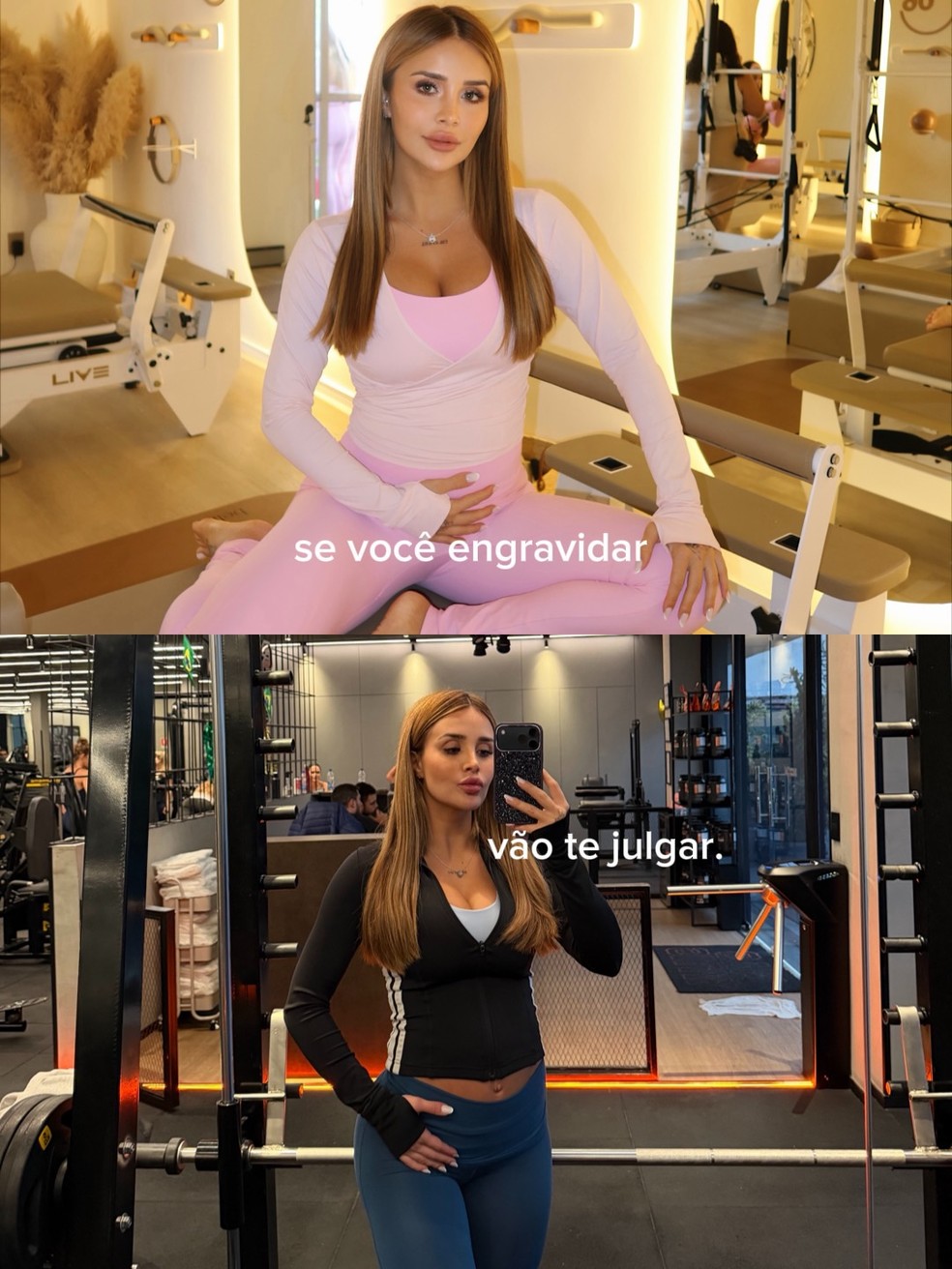 Antes e depois de Bruna Rotta — Foto: Reprodução