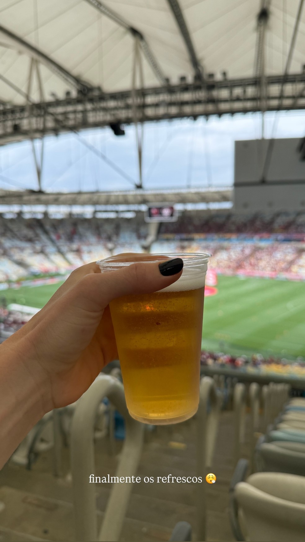 Alice Wegmann sua muito em treino intenso e curte jogo do Fluminense no  Maracanã: Finalmente os refrescos