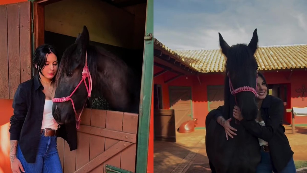 Ana Castela cuida de cavalo e relaxa em refúgio natural: 'Minha herança'