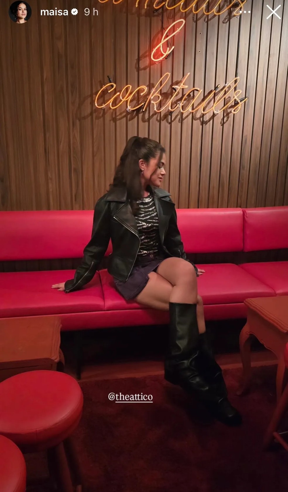 Maisa usa bota capa modelo "Robin" da marca The Attico — Foto: Reprodução / Instagram @maisa