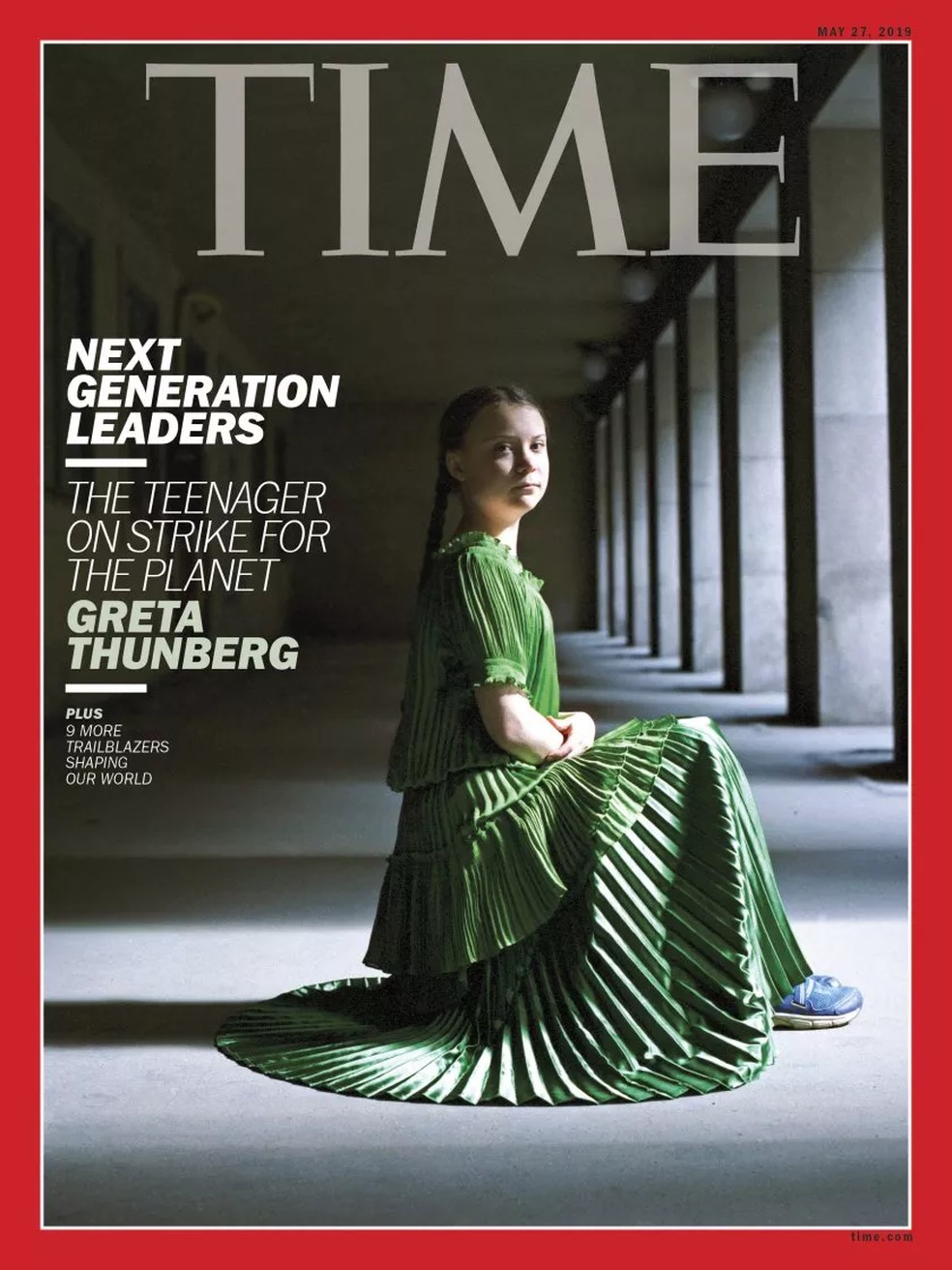 Greta foi capa da revista norte-americana Time em maio de 2019 — Foto: Divulgação/Time