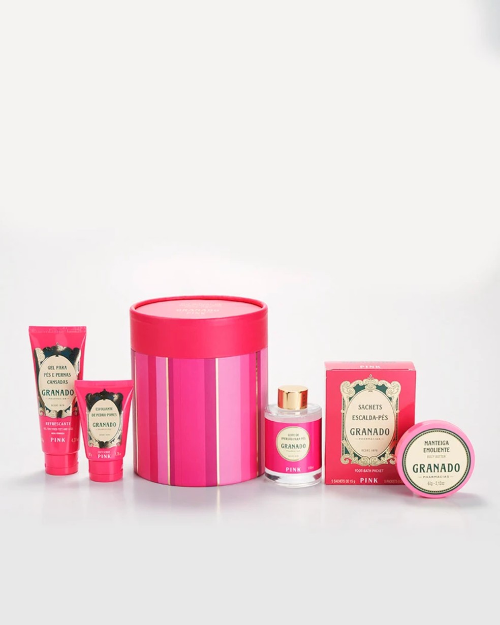 Kit Ritual de Renovação dos Pés, Granado PINK, R$ 196 — Foto: Divulgação