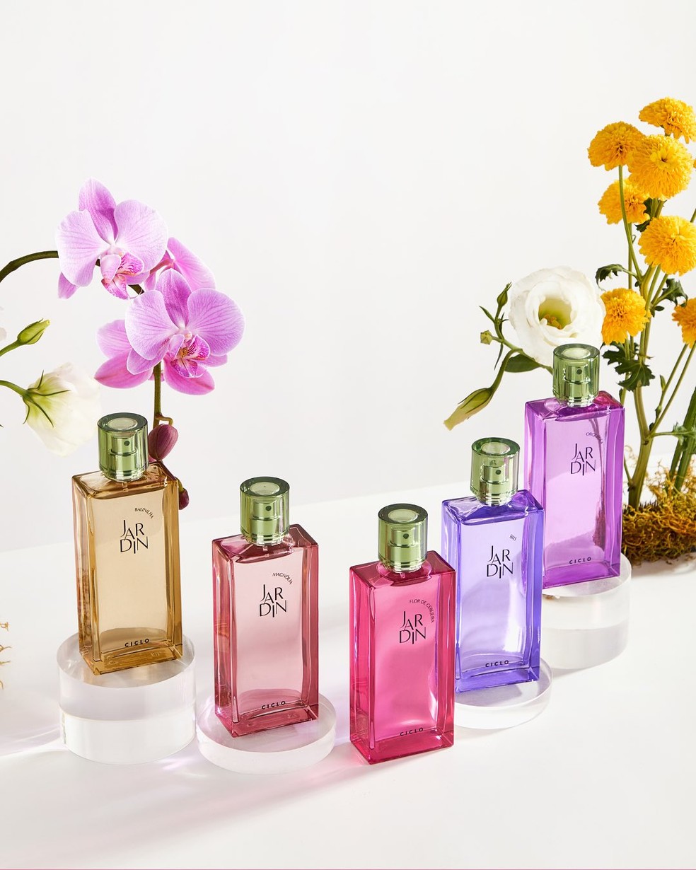 Jardin Magnólia, Íris, Flor de Cerejeira, Orquídea e Baunilha, Ciclo, R$ 99,90 (cada) — Foto: Divulgação