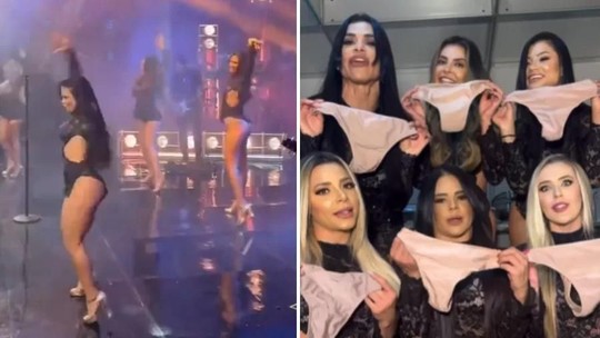 Após críticas, bailarinas de Leonardo mostram truque para calcinha não aparecer durante show