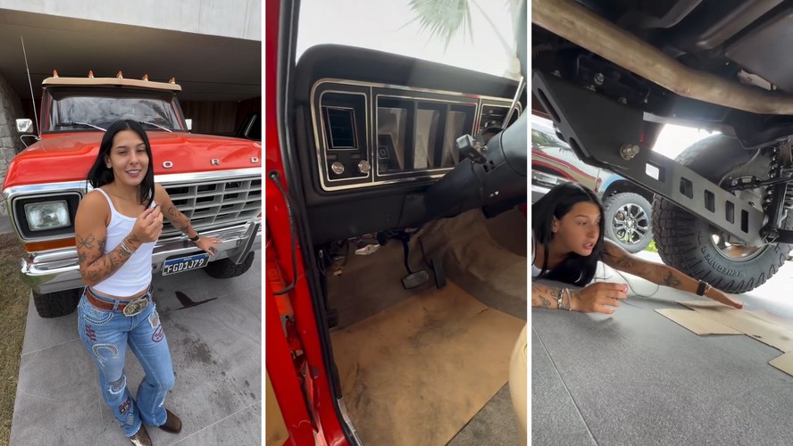 Ana Castela faz tour por sua picape de colecionador fabricada nos anos 70:  'Custou muito caro'