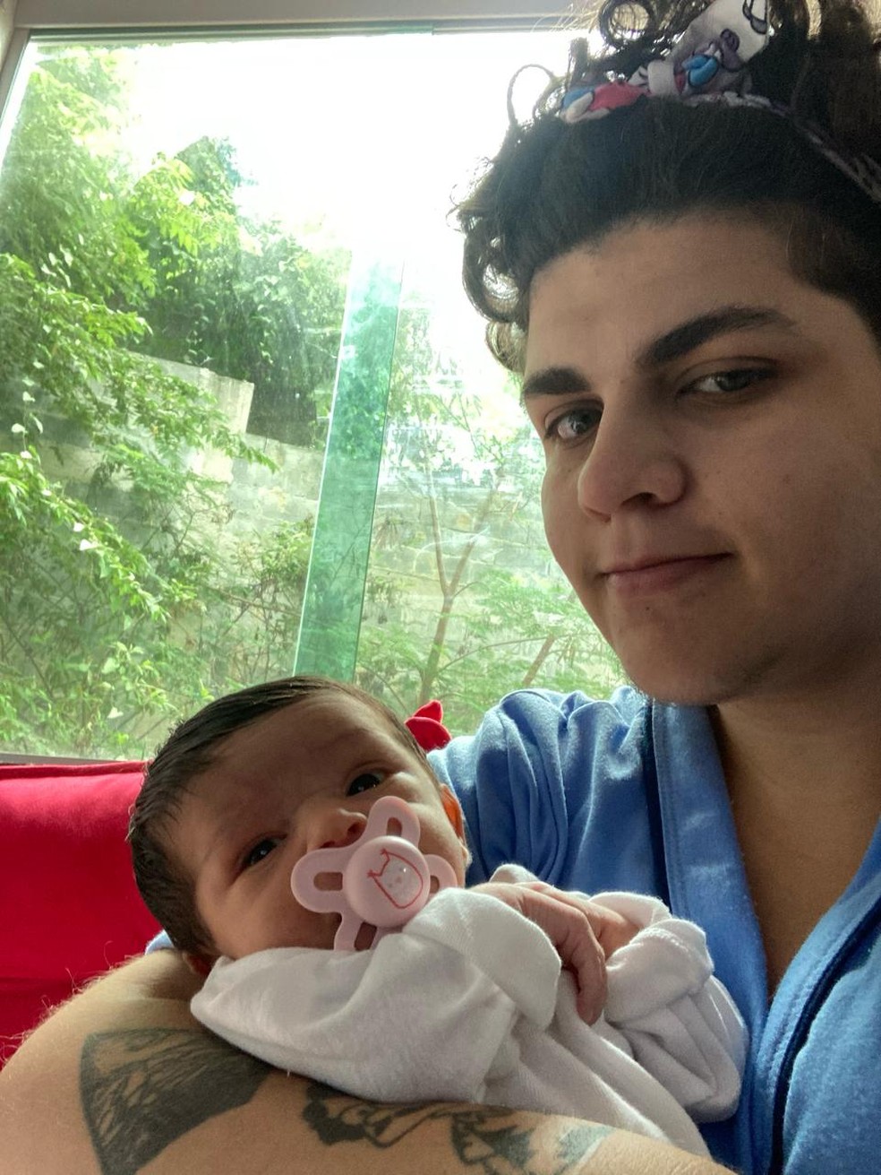 Lucas e sua filha, Cecília — Foto: Arquivo Pessoal
