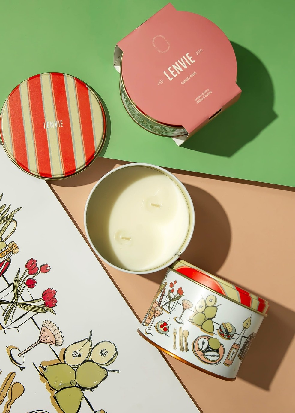 Vela perfumada Sunset Rosé, Lenvie, R$ 149,90 — Foto: divulgação