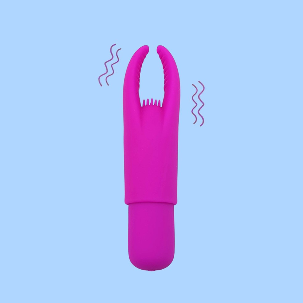 Mini Vibrador Recarregável com Capa Estimuladora, de Pretty Love Hedy, R$ 115,13 — Foto: Divulgação