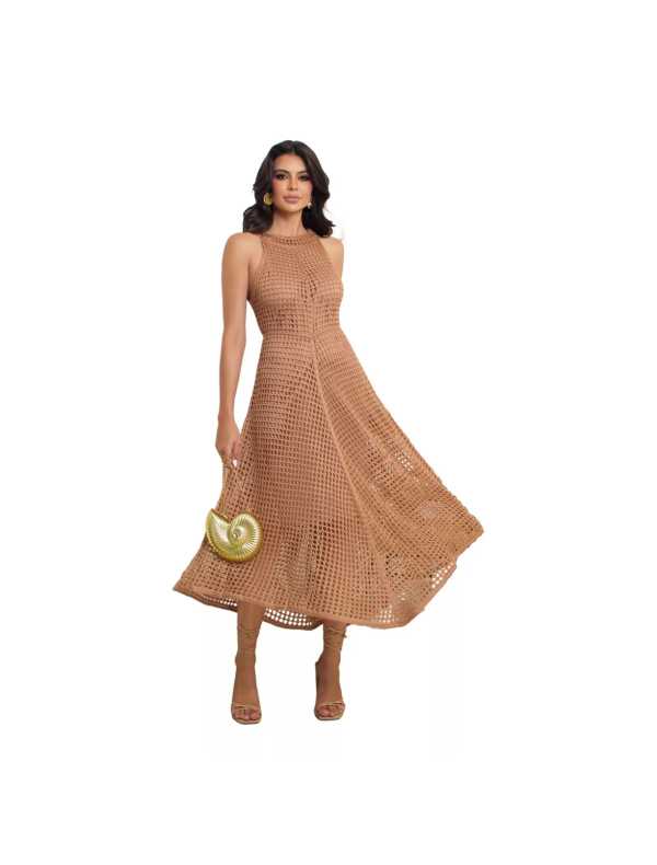 Vestido midi Xela Malhas