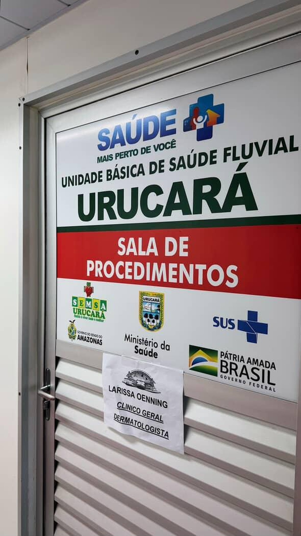 Larissa Oenning foi voluntária do Barco Hospital São João XXIII — Foto: Arquivo pessoal