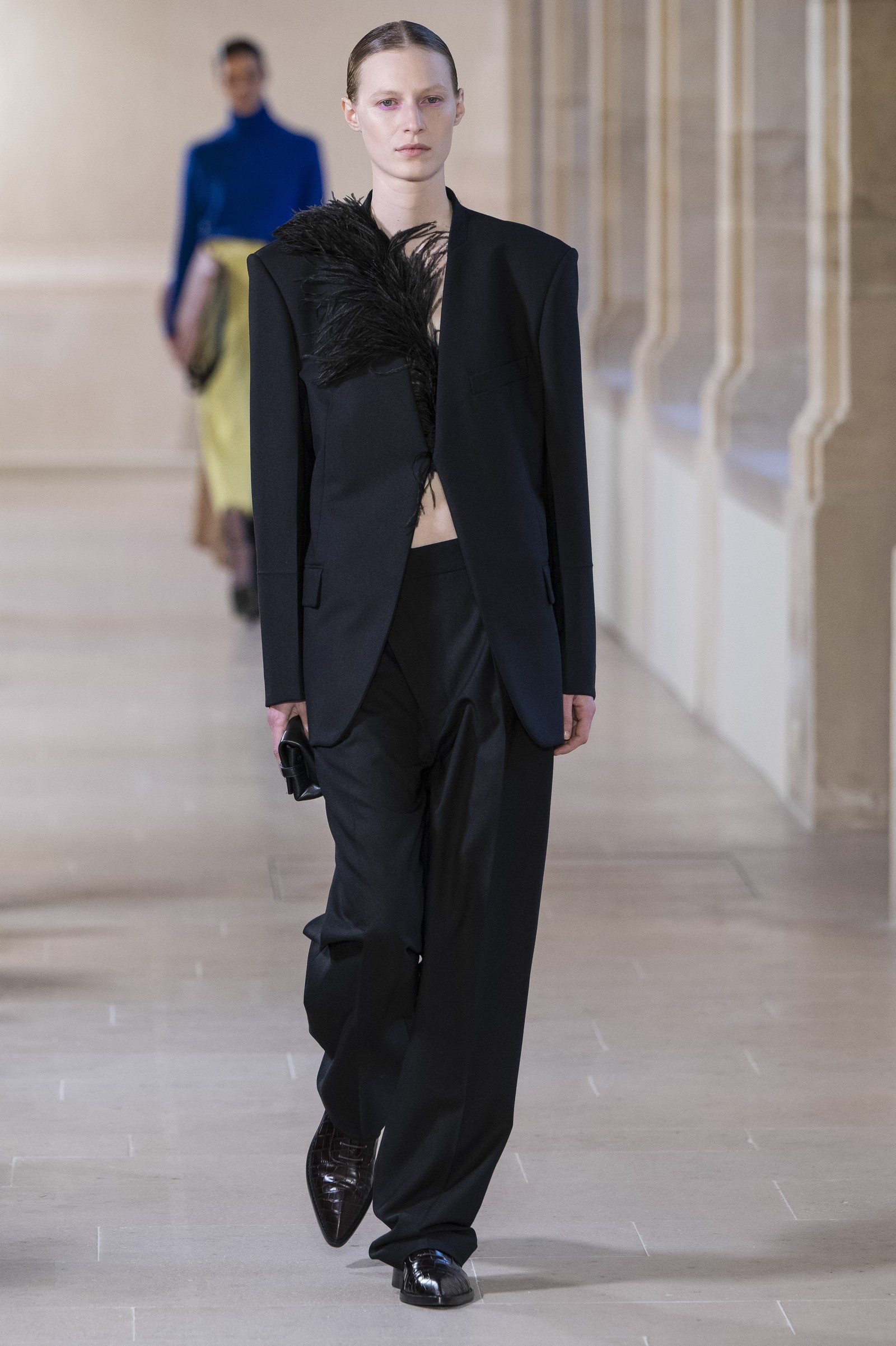 Tendências do desfile de Victoria Beckham  — Foto: Getty