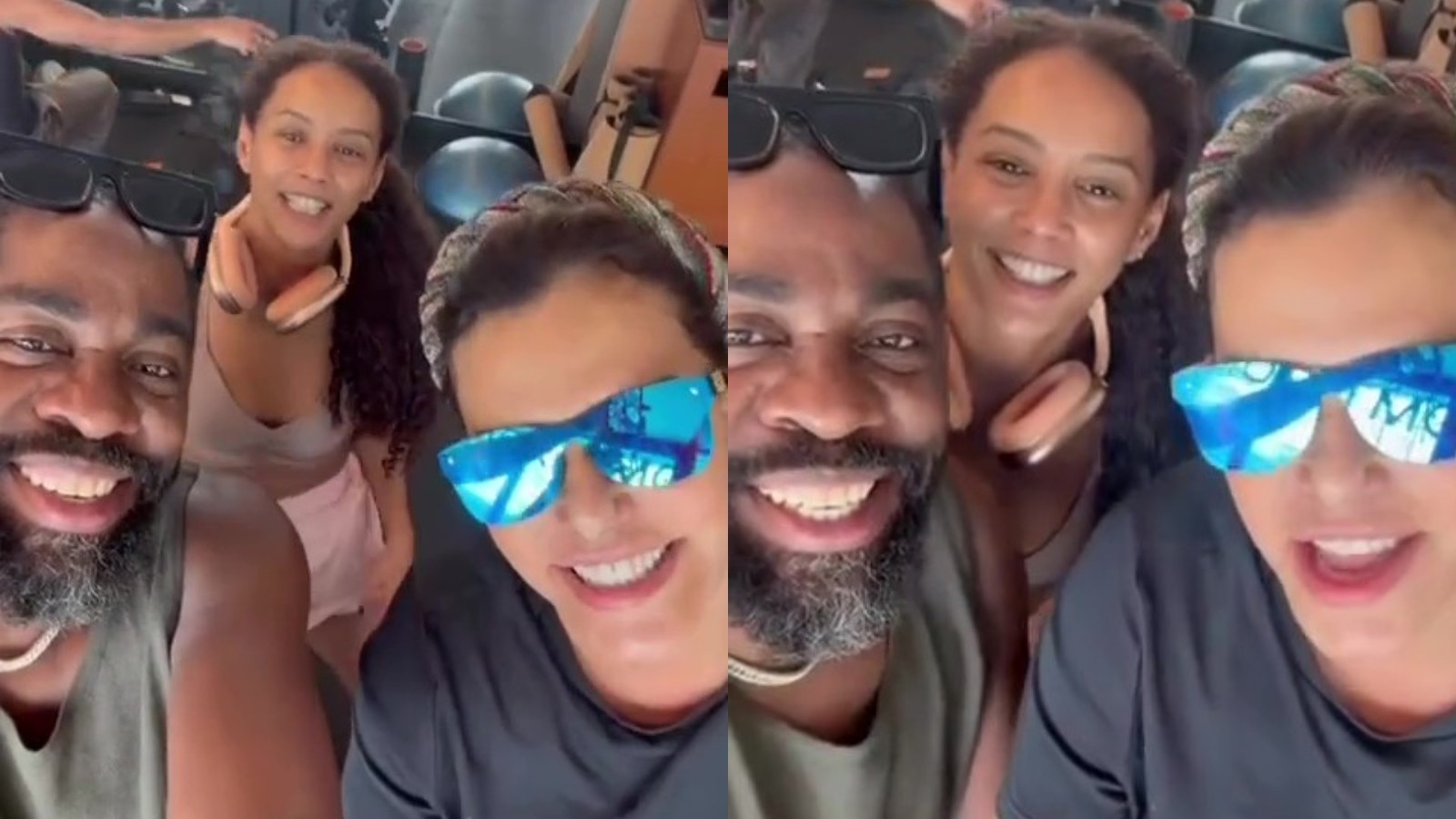 Narcisa Tamborindeguy tieta Taís Araujo e Lázaro Ramos em academia do ...