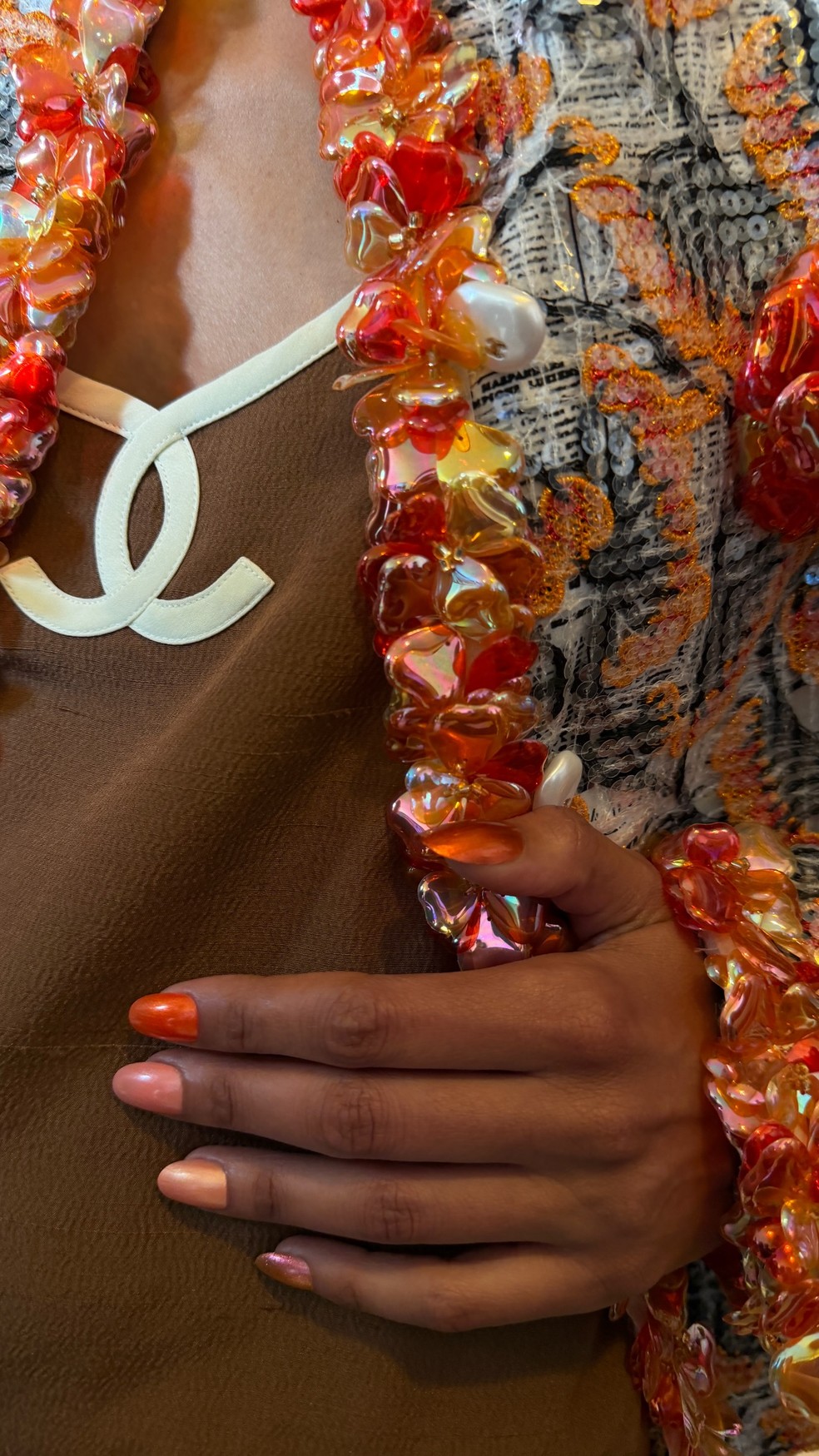 Unhas do desfile Chanel Cruise 2026/27 — Foto: Reprodução/Instagram @amaquashie