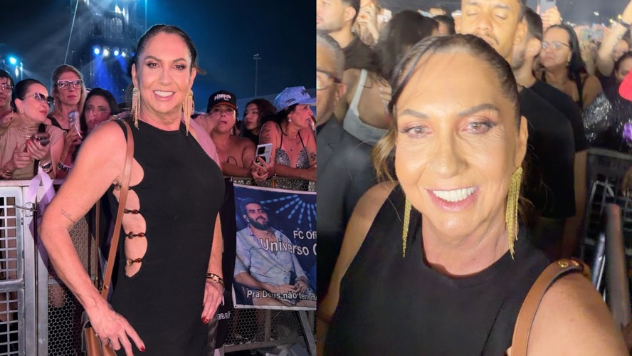 Mãe de Virginia, Margareth Serrão exibe nova silhueta com vestido decotado
