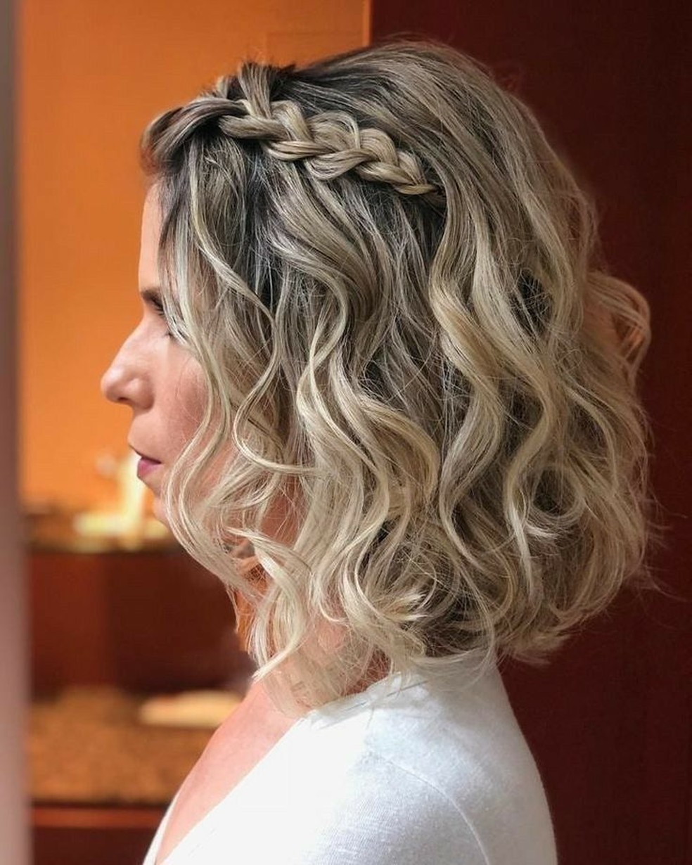 Penteado Cabelo Curto Festa Solto