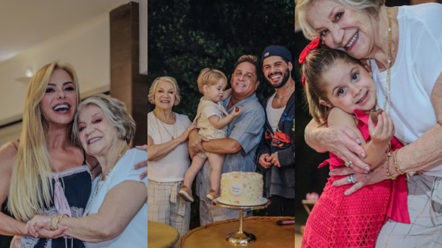 Poliana Rocha mostra festa da mãe com Zé Felipe, Leonardo e bisnetos: 'Comemoração simples'