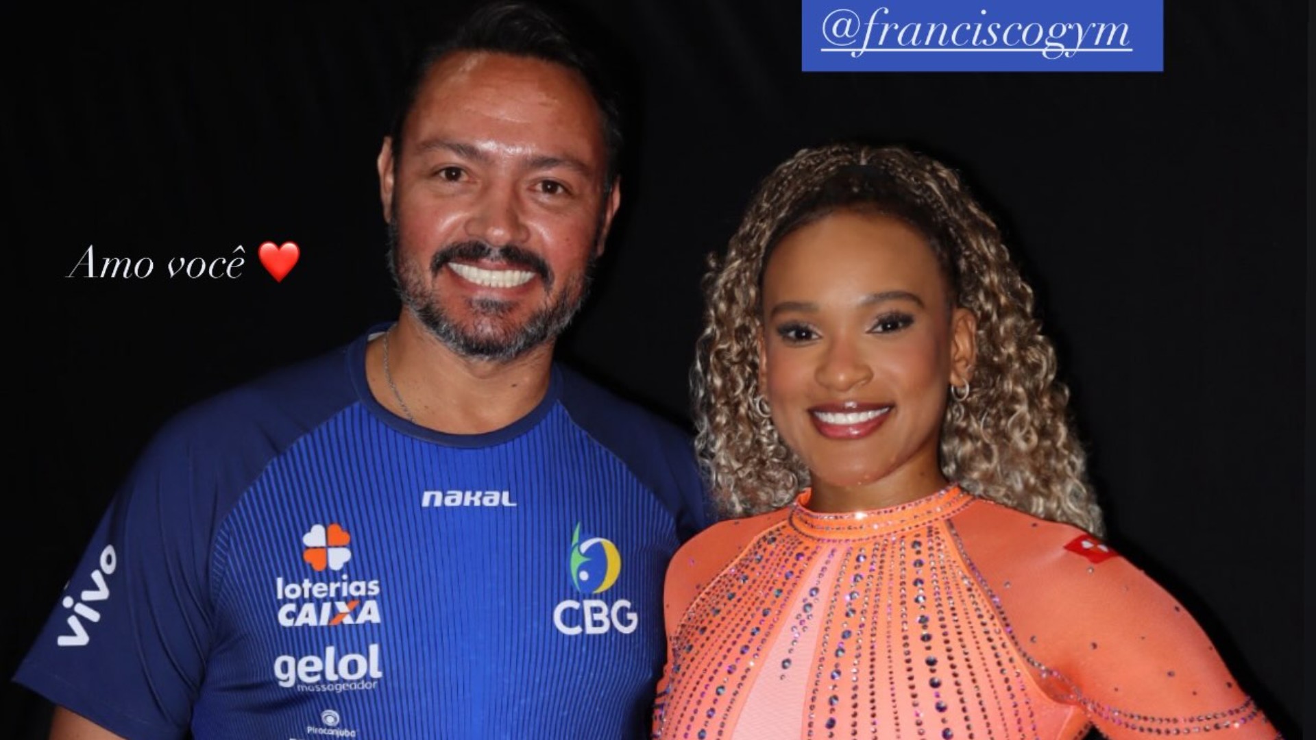 Rebeca Andrade presta homenagem a treinador no seu aniversário
