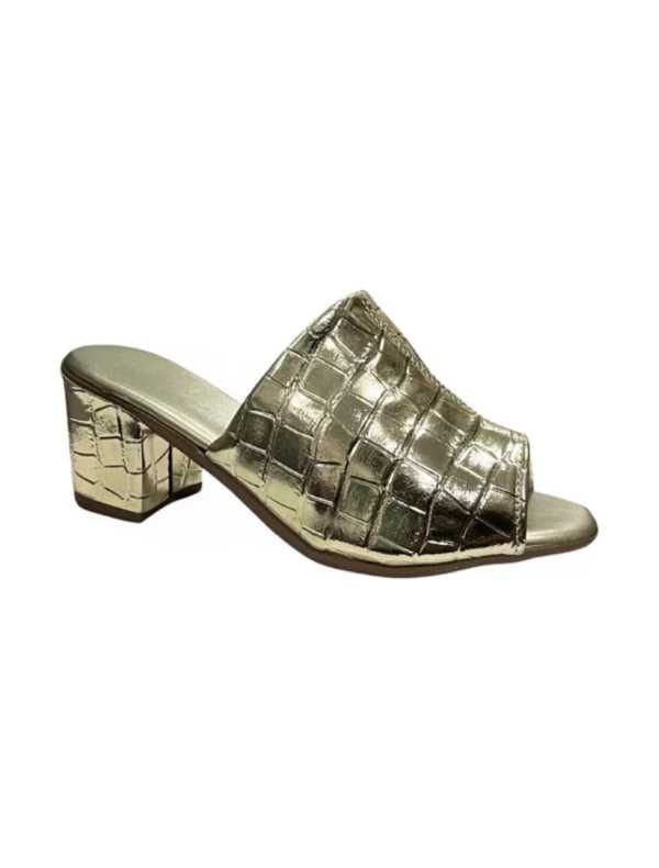 Tamanco metálico Michelle Calça (Dourado 38)