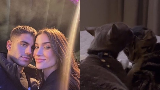 Bianca Andrade revela saudade do namorado gringo ao gravar gatos se beijando: 'Como eu queria estar'