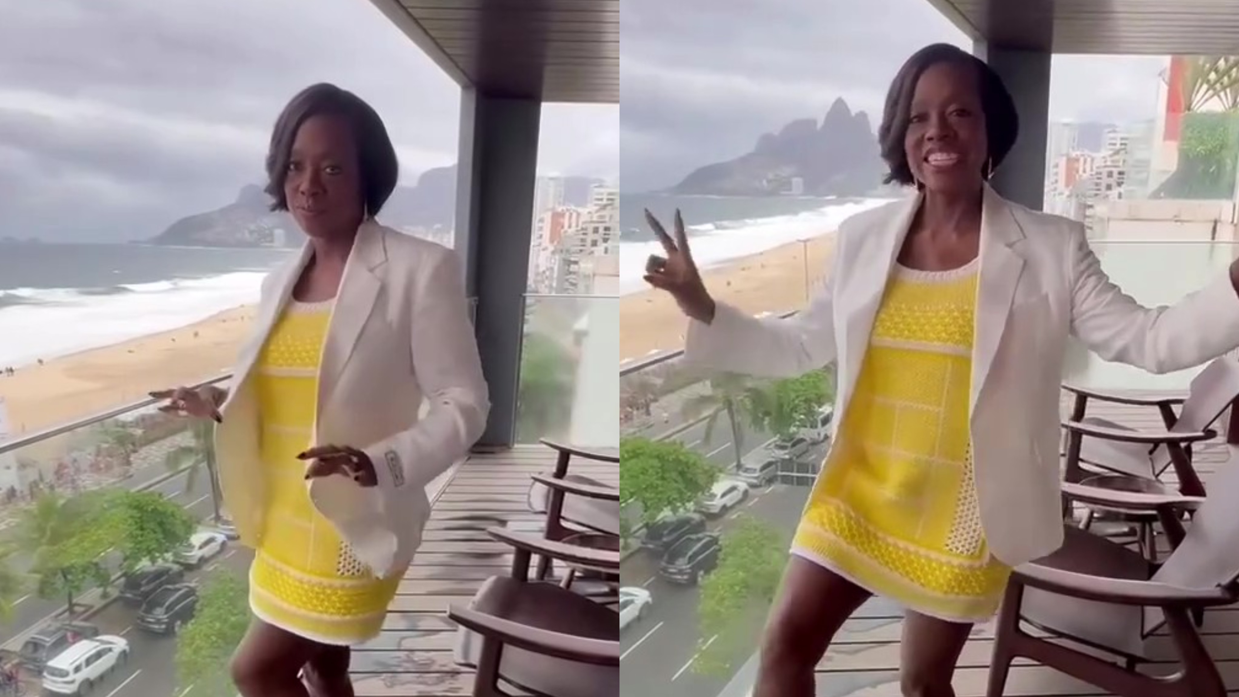 No Rio, Viola Davis exibe carisma com look nas cores do Brasil e é ...
