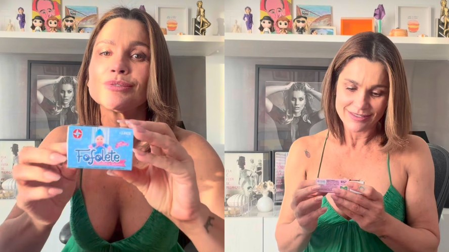 Flávia Alessandra se emociona ao ganhar boneca Fofolete na Páscoa