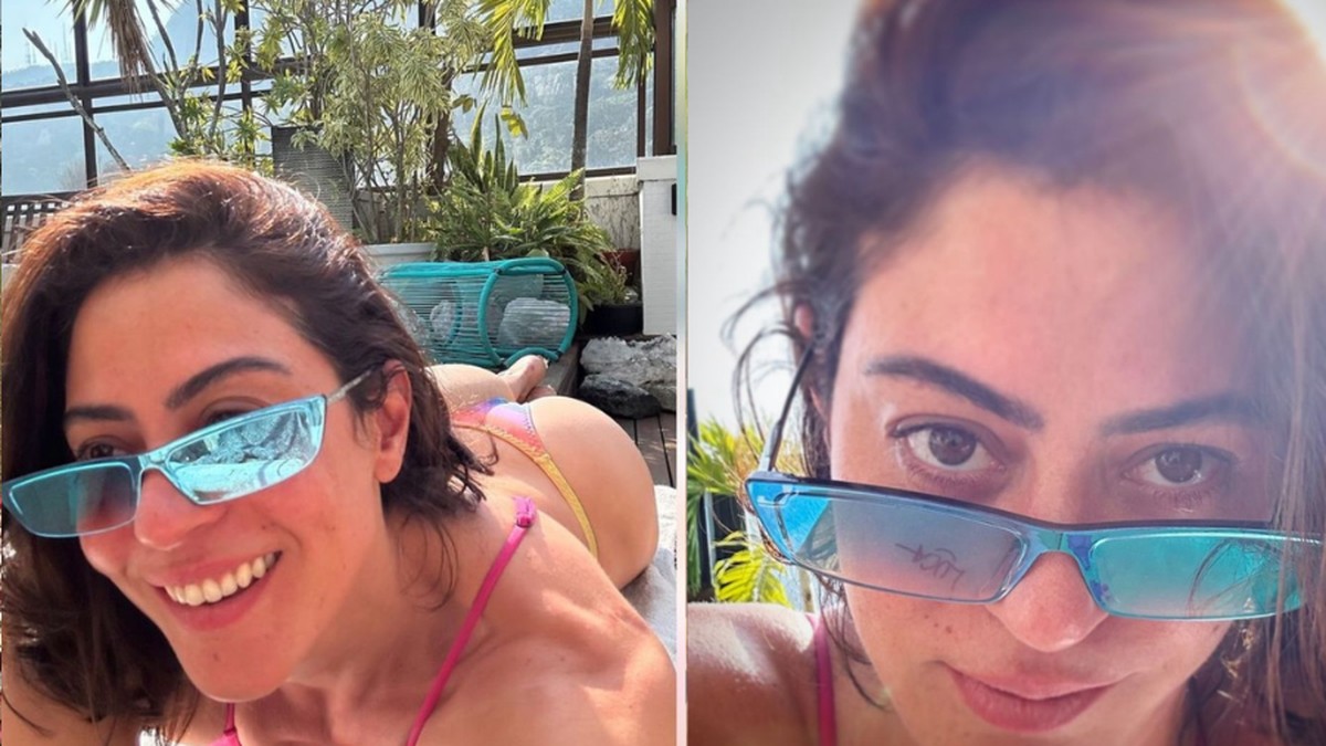 De biquíni, Carol Castro renova o bronzeado: 'Fotossíntese'