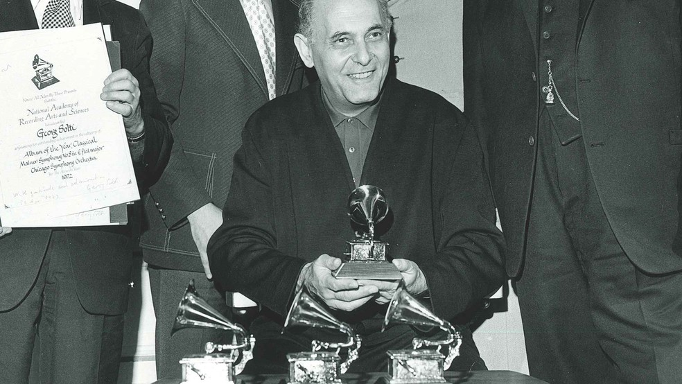O maestro Sir Georg Solti, também virginiano, conquistou 31 Grammys. — Foto: Reprodução/Terry Edwards
