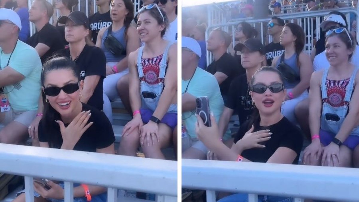 Juliette prestigia namorado em campeonato de crossift e se surpreende