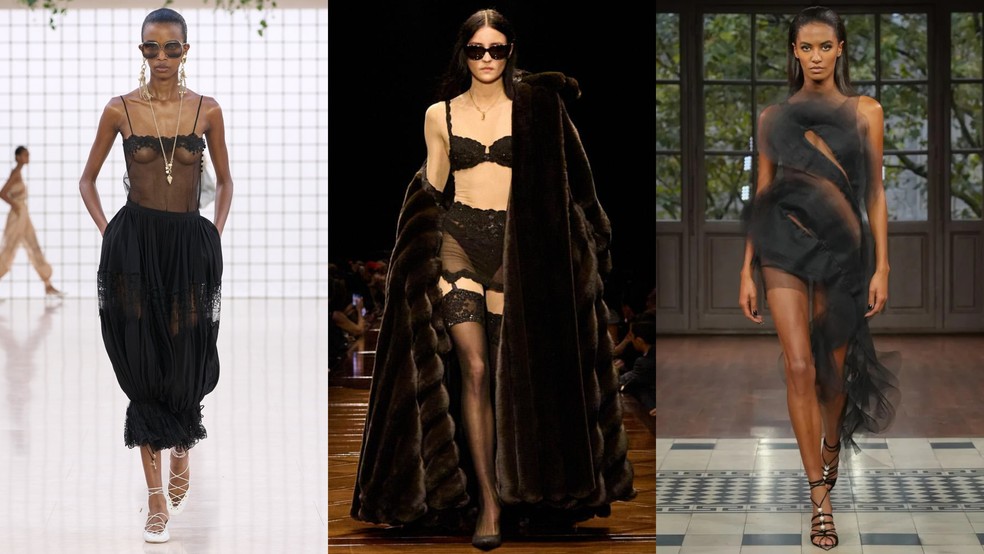 O estilo sexy est de volta e a lingerie  mostra vai ser sua melhor amiga,  segundo as passarelas de Paris