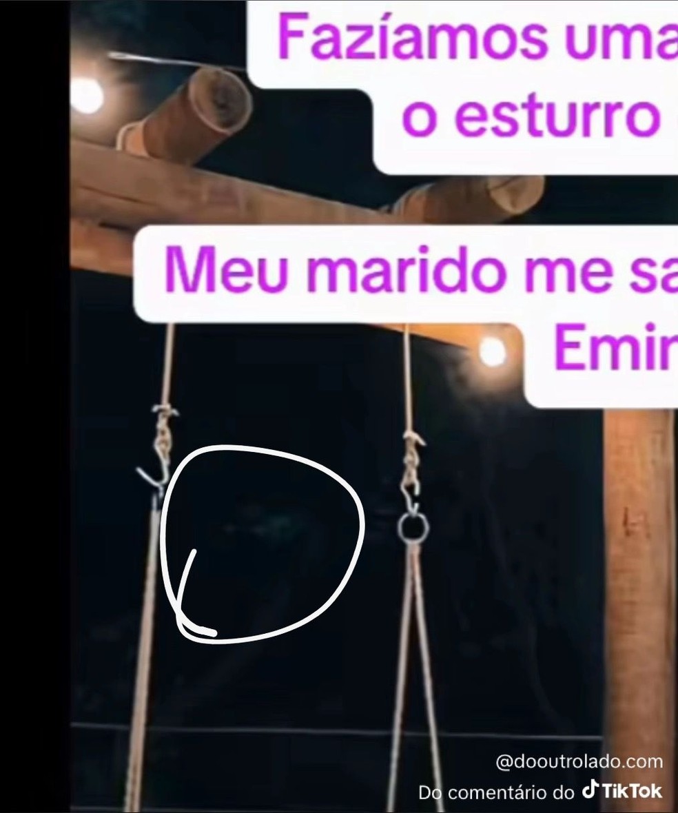 Outros usuários ainda avistaram um par de olhos na escuridão — Foto: Reprodução/TikTok