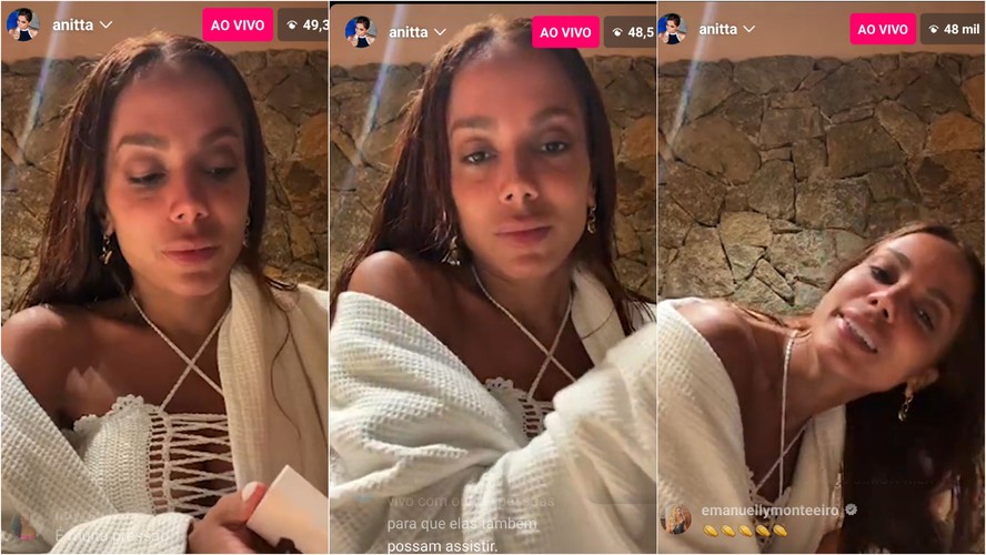 Anitta faz desabafo durante live no Instagram