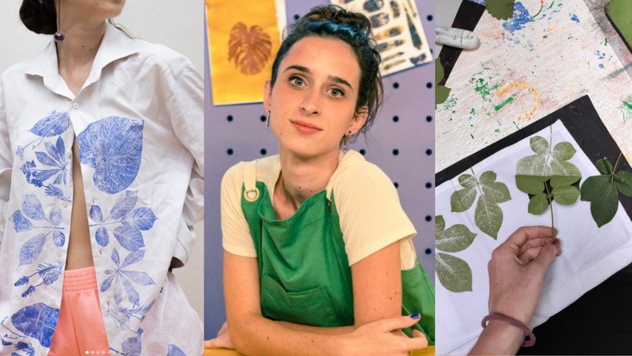 Artista visual cria estampas a base de plantas e une arte com sustentabilidade