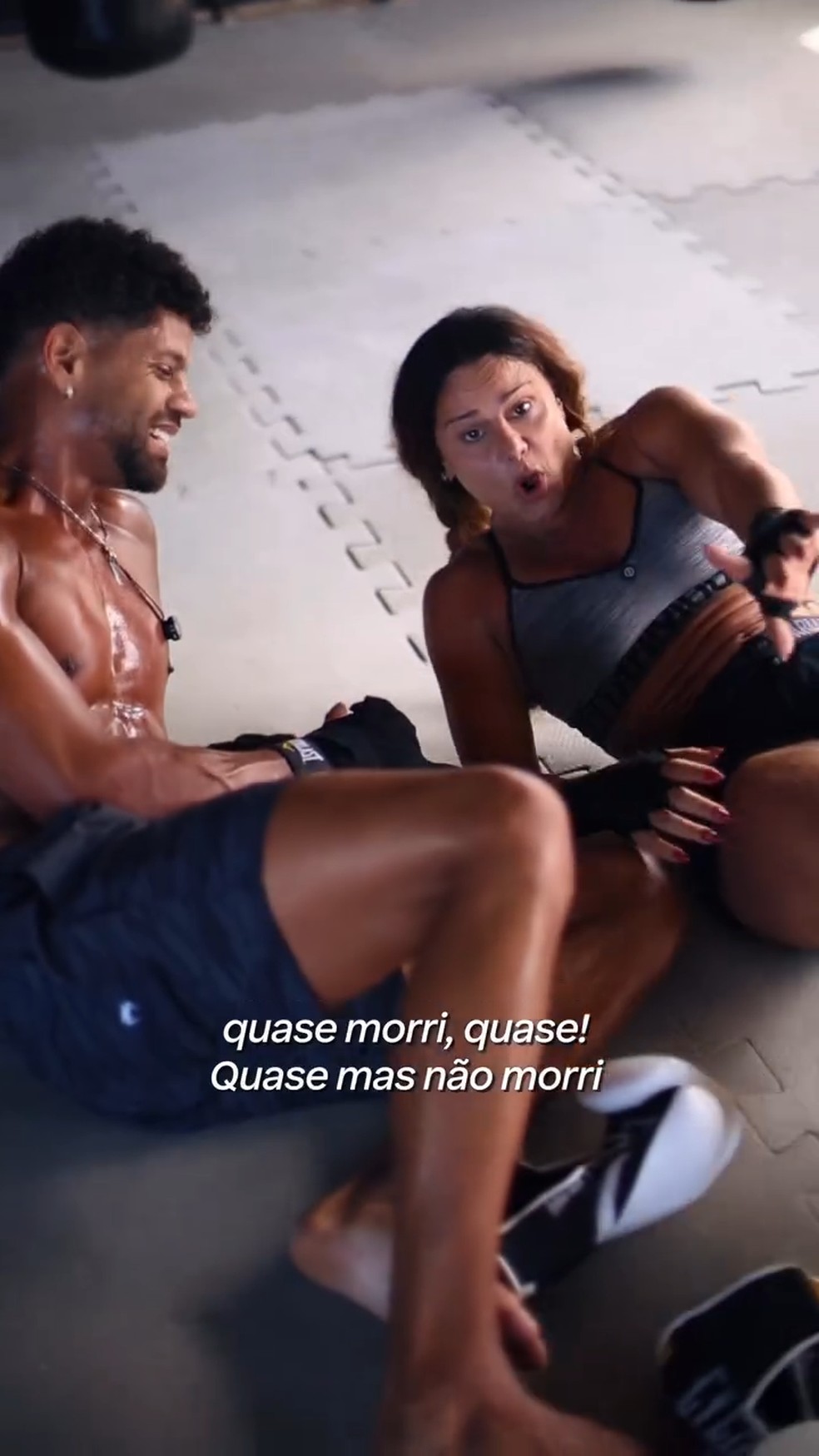 Viviane Araújo mostra treino de boxe — Foto: Reprodução/ Instagram