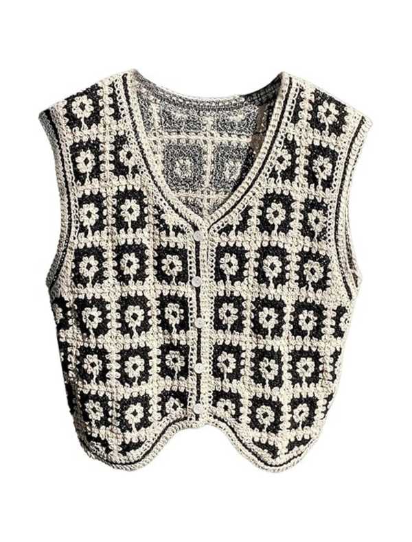 Colete feminino de tricô Gorglitter