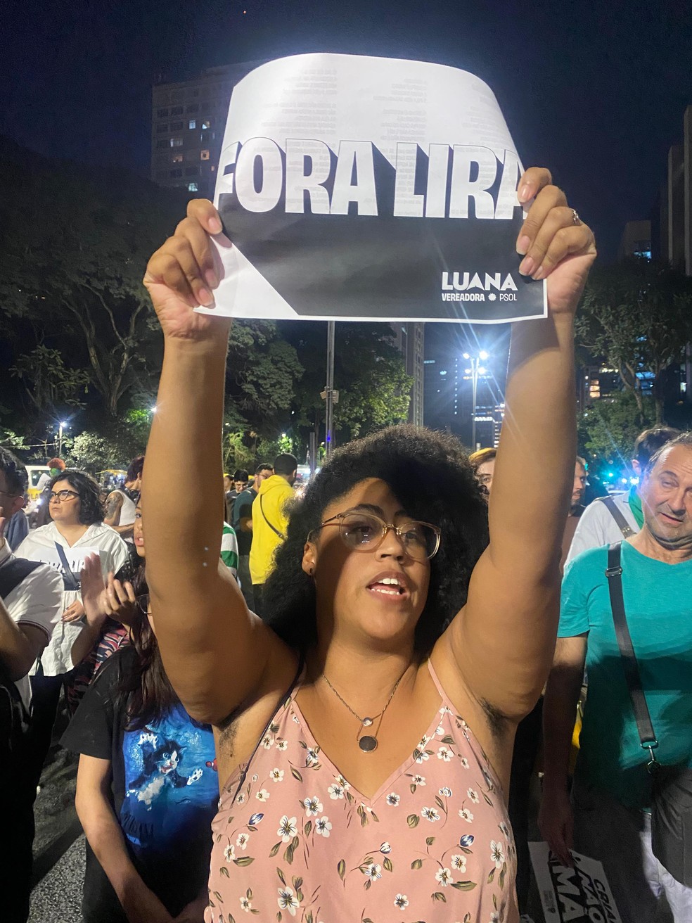 Vit�ria Cristina protesta na Avenida Paulista � Foto: Camila Cetrone/Marie Claire