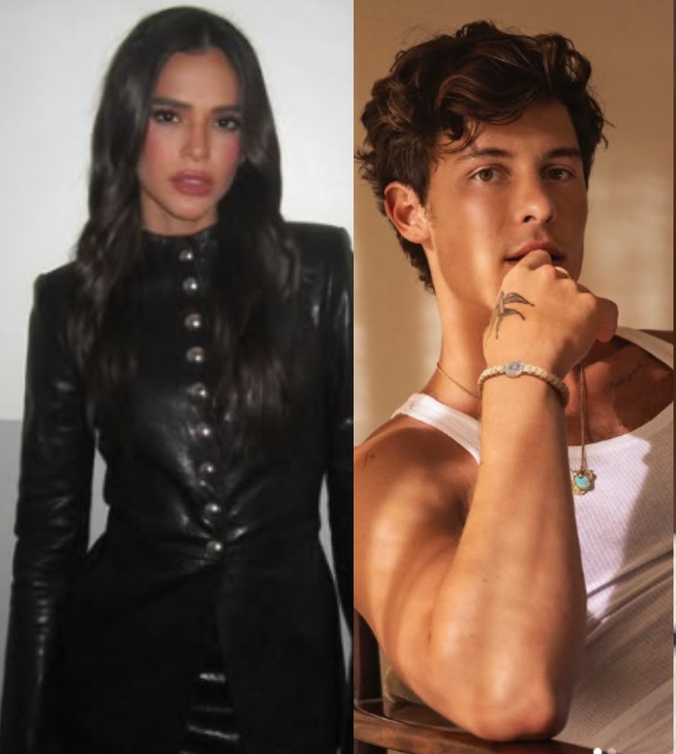 Bruna Marquezine e Shawn Mendes  — Foto: Reprodução/Instagram/X
