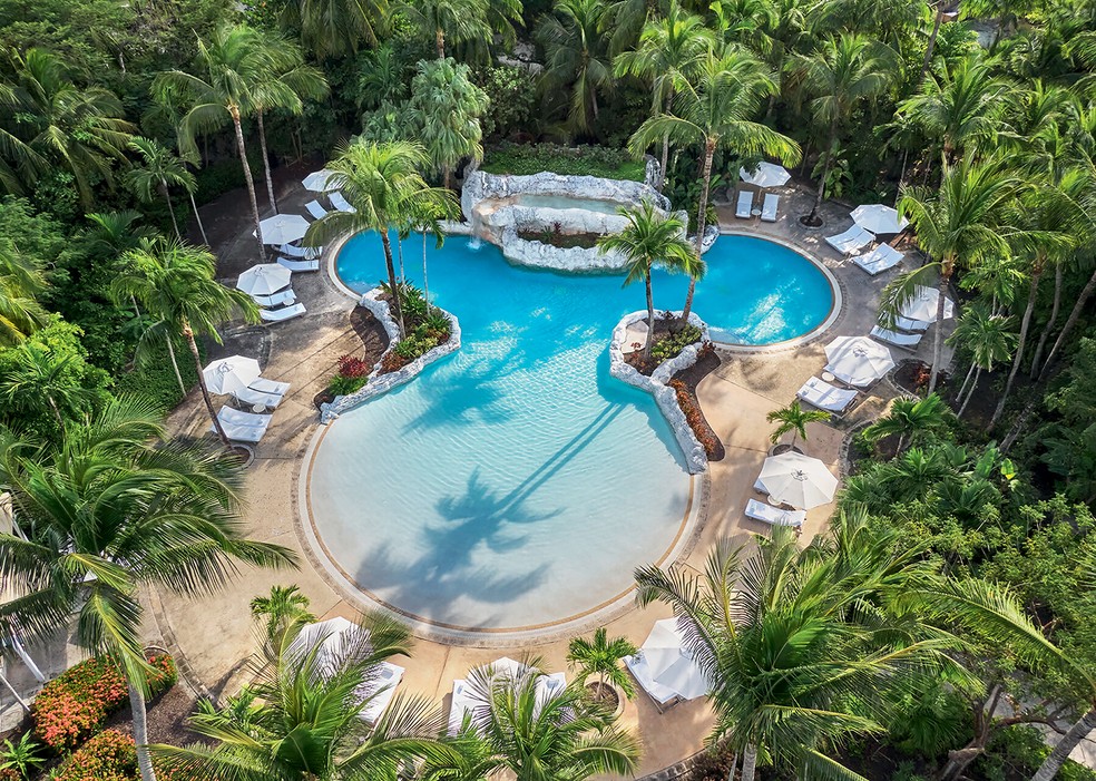 Se o hotel parece cenário de filme, é porque, de fato, é: foram rodados ali dois longas de James Bond — Foto: Divulgação