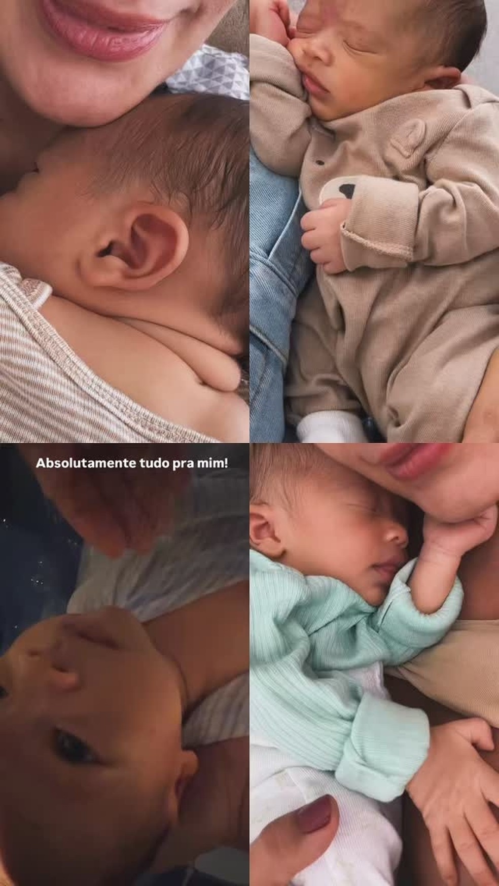 Carol Peixinho celebrou o primeiro mês de vida do filho com Thiaguinho — Foto: Reprodução/Instagram